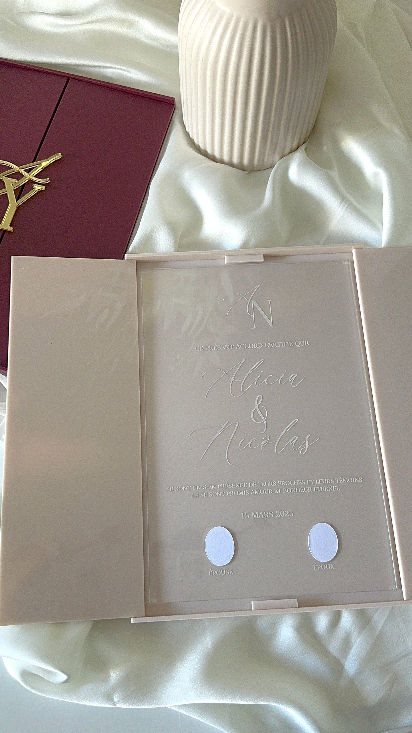 Certificat mariage - Laïque