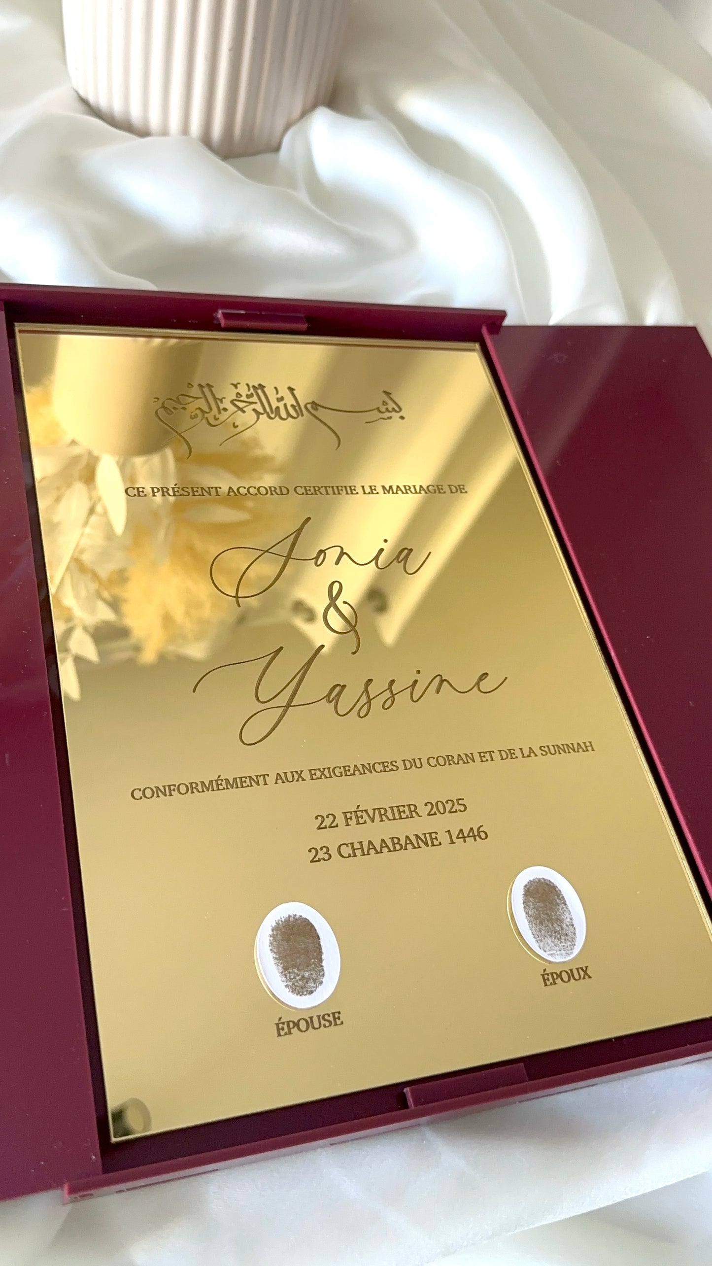 Certificat mariage - Religieux